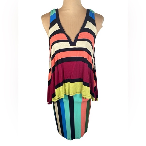 Anthropologie Maeve Davina Striped Overlay Dress‎ Small - Picture 3 of 9